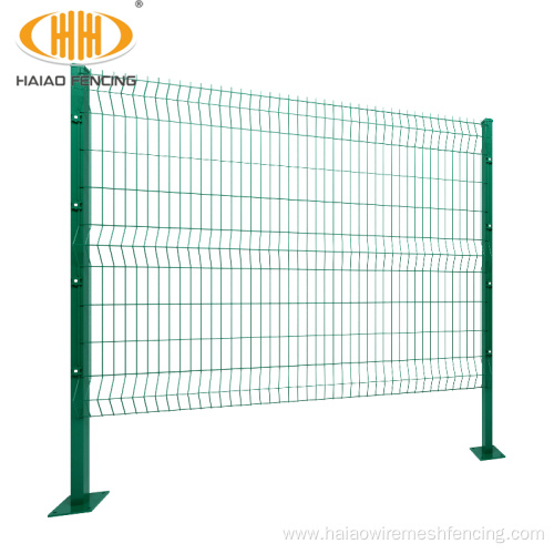 pvc coated round post wire mesh fence